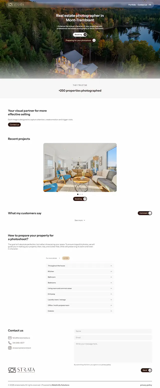 Site web Strata Media